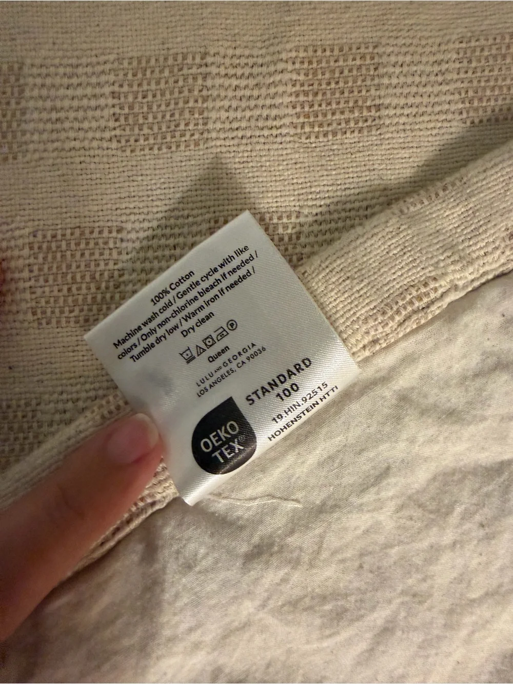 Lulu and Georgia Cream Waffle-Weave Bedspread + 2 Shams